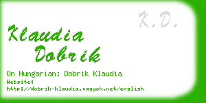 klaudia dobrik business card